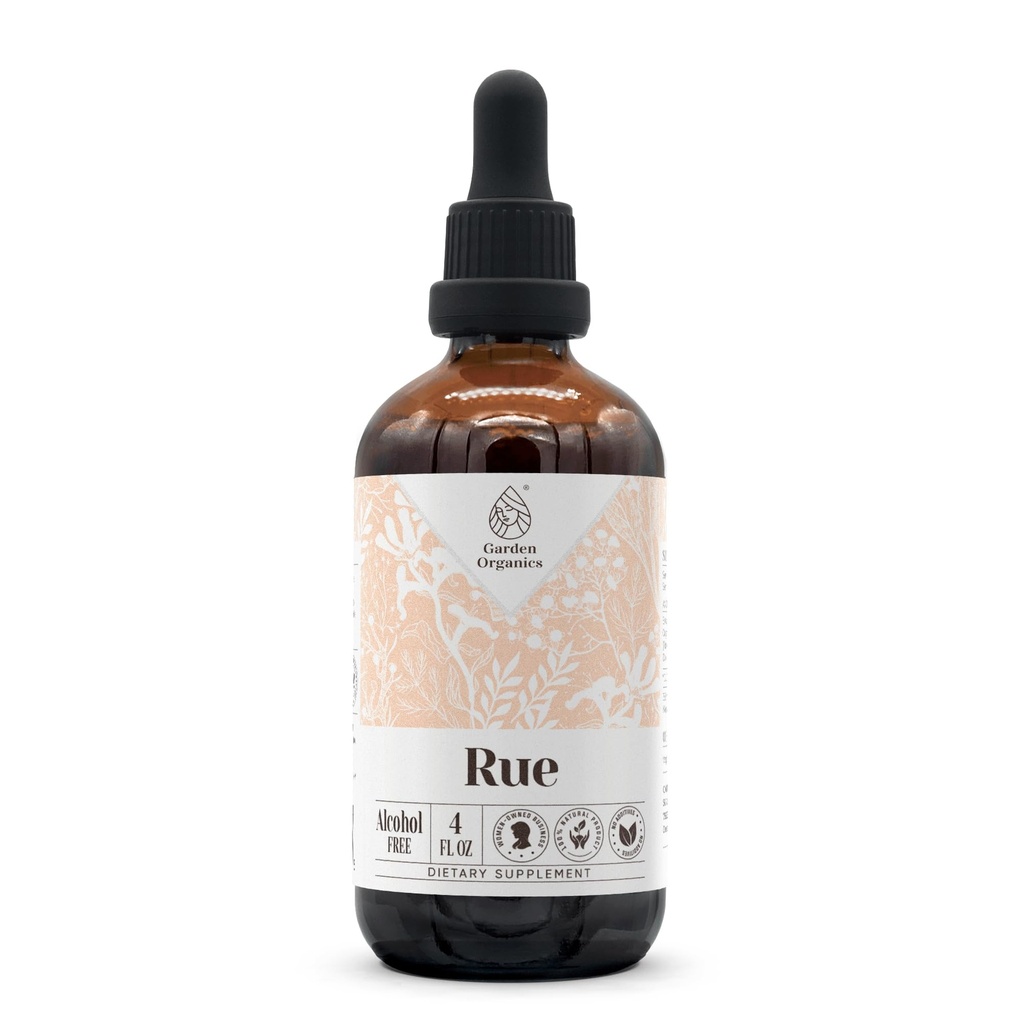 Rue Alcohol-Free Natural Tincture Extract, Immune System Booster, Liquid Drops Made from 100% (4 fl oz)