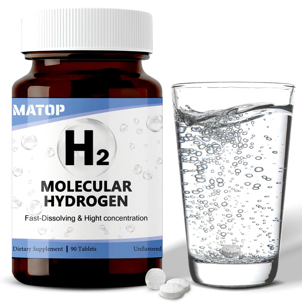 H2 Molecular Hydrogen Water Tablets – High-Concentration Hydrogen Tablets for Drinking Water, Supports Cellular Energy, Hydration & Wellbeing – Magnesium-Based Hydrogen Supplement – 90 Tablets
