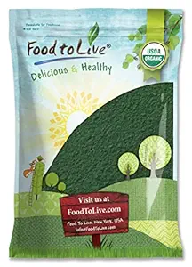 Nourriture à la poudre de Spiruline biologique vivante, 8 livres — Non-OGM, Kosher, Algae Bleu-Vert cru, Superaliment végétalien, en vrac, Non-ionisé, Protéine verte végétalienne pure, riche en vitamines et minéraux, idéal pour les boissons