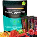 Tropical Electrolyte Stick Pack, Zero Sugar, 30 Sticks | Complete Electrolyte Blend with Sodium, Potassium, Magnesium, Calcium & Chloride, Keto, Fasting & Vegan Friendly