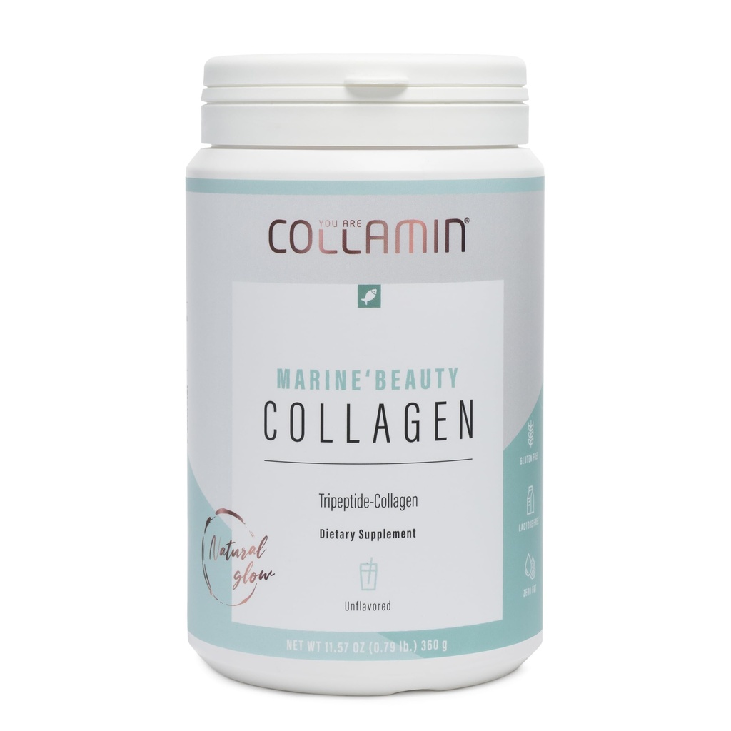 Marine’Beauty – Hydrolyzed Tripeptide Marine Collagen Powder from Wild-Caught Fish – Bioavailable formula with Essential Amino Acids – Supports Skin, Hair, Nails, Joints & Bones – 30 Servings
