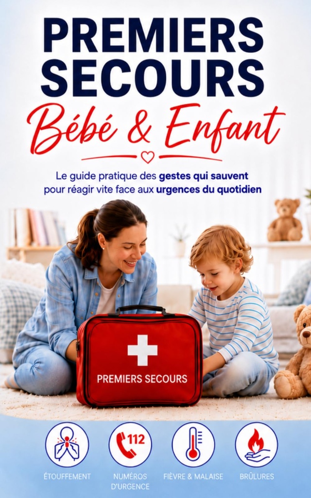 Premiers Secours Bébé & Enfant: Les gestes qui sauvent expliqués simplement aux parents : étouffement, chute, brûlure, fièvre, malaise et accidents domestiques (French Edition)