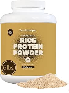 Principio Zen Organic Brown Rice Protein 6 LB. USDA Certificato Organico. Non aromatizzato. Non OGM. Vegan.