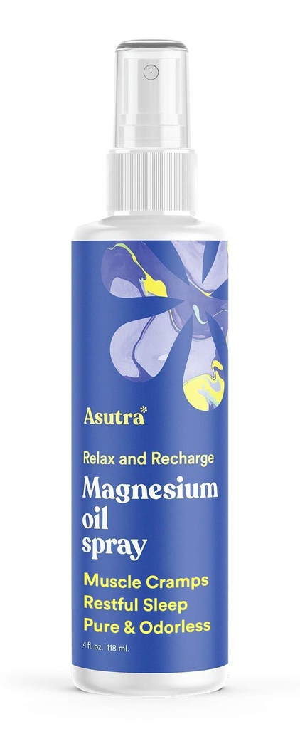 ASUTRA Zechstein Oil Spray Triple Filtered for L Rapid Transdermal Absorption and Magnesium E-Book (4Oz)