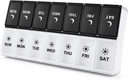 DANYING Large Pill Organizer 2 Mal pro Tag, Wöchentliche Box Pro AM PM Fall, Tag Nacht Container 7 Vitamin Case zweimal