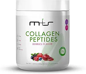 Polvere di peptidi di collagene M+S con vitamina C e acido ialuronico, migliora l'elasticità, capelli, pelle, unghie e giunto – senza zucchero, 1,29 Lb (aroma di birra)