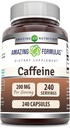 Erstaunliche Formeln Koffein 200 Mg pro Servieren | Kapseln | Non-GMO | Gluten-Free | Made in USA (1 Pack, 240 Count)