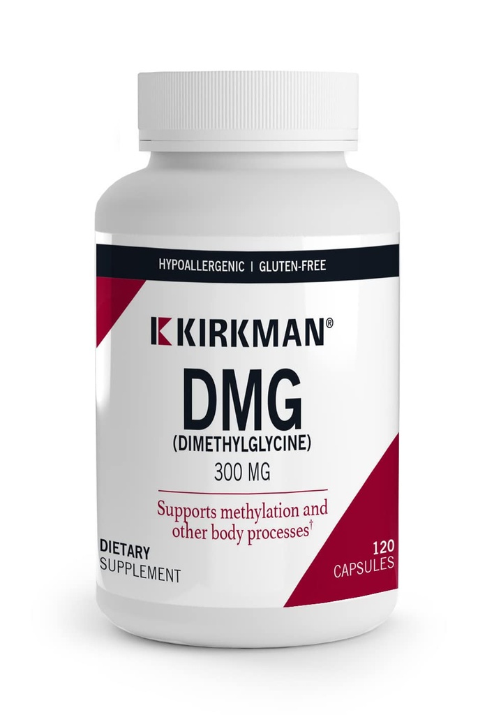 Kirkman - DMG (Dimethylglycin) 300 mg - 120 Kapseln - Hohe Potenz - Unterstützt Methylierung - Allergiker