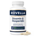 DOK Rovella Diosmin Hesperidin Supplement, 90/10 Flavonoid Formula for Healthy Circulation and Everyday Sitting Comfort, Vegan, 60 Capsules