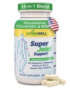 SUPER MIXTE SOUTIEN: Glucosamine, Chondritine, MSM, Turmeric, Collagène et FruiteX-B Supplément articulaire, traitement maximal de la douleur, santé osseuse et musculaire, flexibilité et mobilité pour les hommes et les femmes, 90 capsules