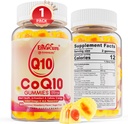 Zucchero CoQ10 200 mg Gummie riempite, 5X Migliore assorbimento CoQ10 w/Resveratrolo, Acido lipoico alfa, Omega-3, Vitamina E, C, Coenzima Q10 per l'energia cellulare, Cuore, Cervello e Antiossidante (1Pack)