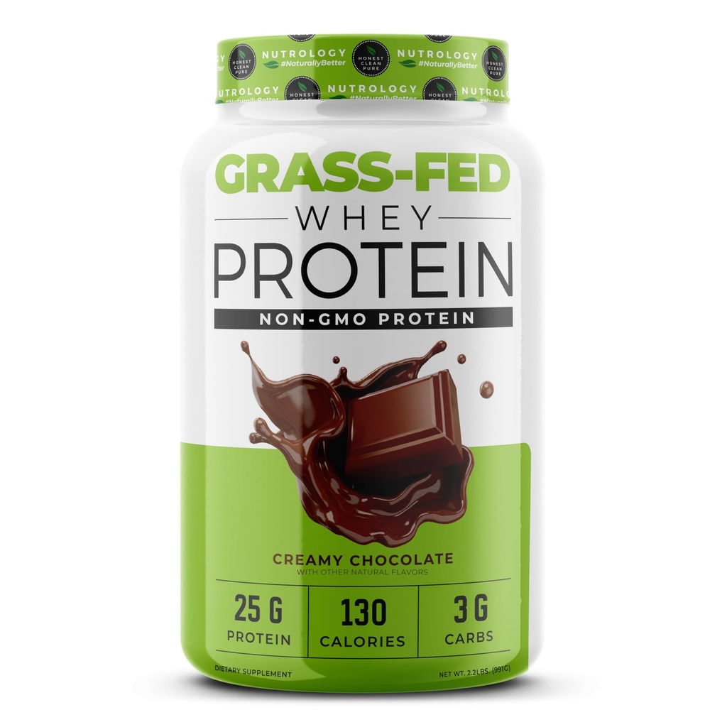 Nutrologie Poudre de protéines de lactosérum, Saveur de chocolat crémeuse, Soutient la récupération et la performance des muscles maigres, Poudre de lactosérum et de l'acide amino, 28 portions