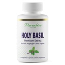 Paradise Herbs Organic Holy Basil Whole Spectrum Extract, 60 Caps | Herbal dietary supplement with vegetarian capsules, vegan, non-GMO, gluten free, traditional herb for daily use.