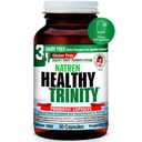 Natren Healthy Trinity Probiotics Supplement - 30 Molke und Glutenfreie Gelkapseln - Verbessern Gut und Verdauungsgesundheit, 30 Billion CFU - Lactobacillus Acidophilus, Bifidobacterium, Bulgaricus