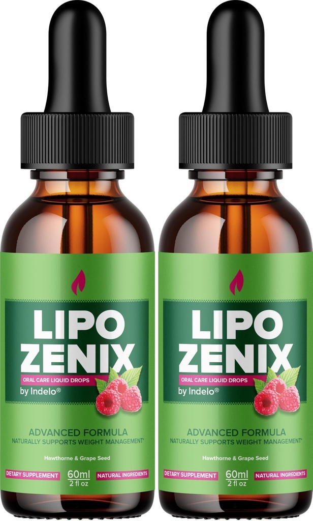 LipoZenix Drops – Natural Liquid Dietary Blend for Daily Health Support (2 Bottle - 2 Month Supply)