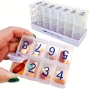 e-Pill 8 fois par jour x 7 jours Grand organisateur hebdomadaire de pilules, de vitamines et de boîte de médicaments (Clear)