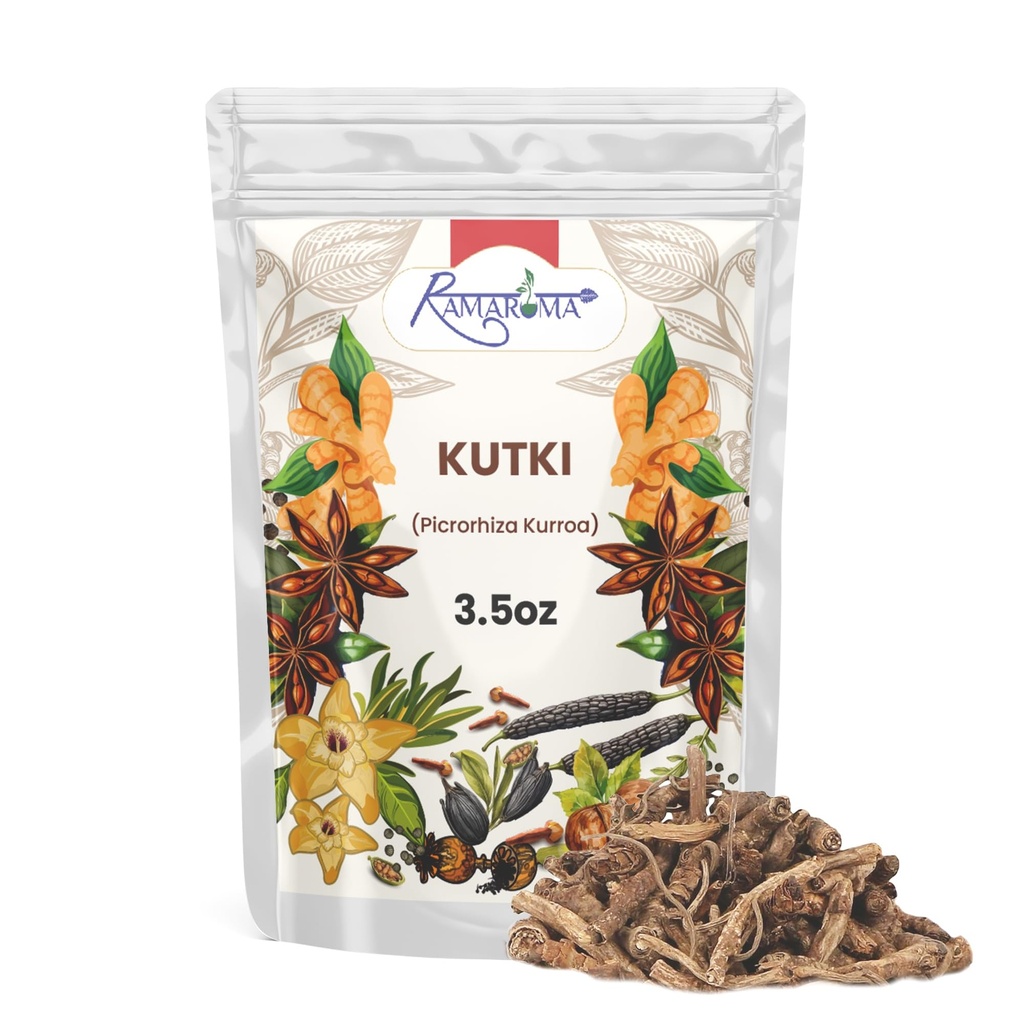 Himalayan Kutki Root (Picrorhiza kurroa) – Sun-Dried, Premium Grade, 3.5oz (100g), Traditional Ayurvedic Herb