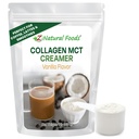 Z Natural Foods Collagen MCT Oil Creamer Powder- Vanilla, 16 oz (Pack of 1) | Keto & Paleo Friendly, Hydrolyzed Collagen Peptides, Non-GMO, Gluten-Free, Sweetened with Organic Stevia, For Coffee & Shakes
