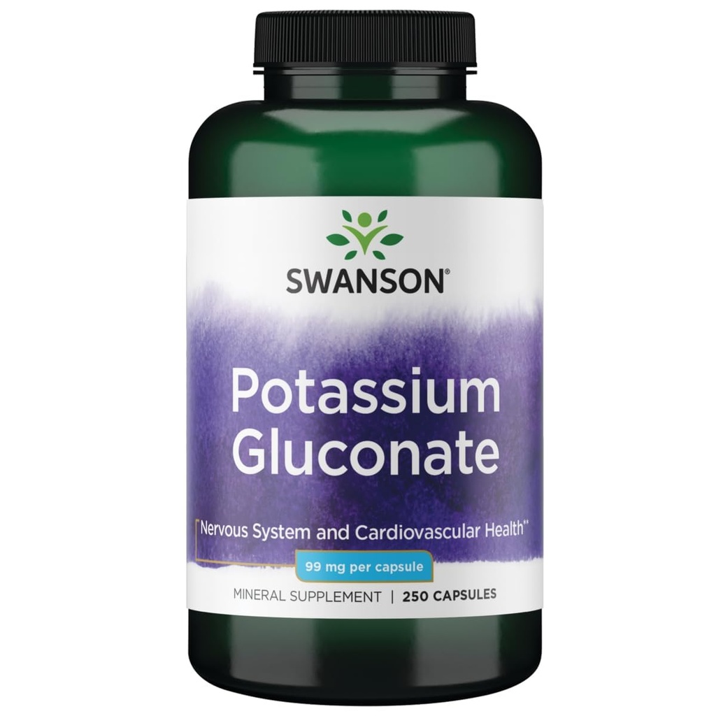 Swanson Potassium (Gluconate) 99 Milligrammes 250 Capsules