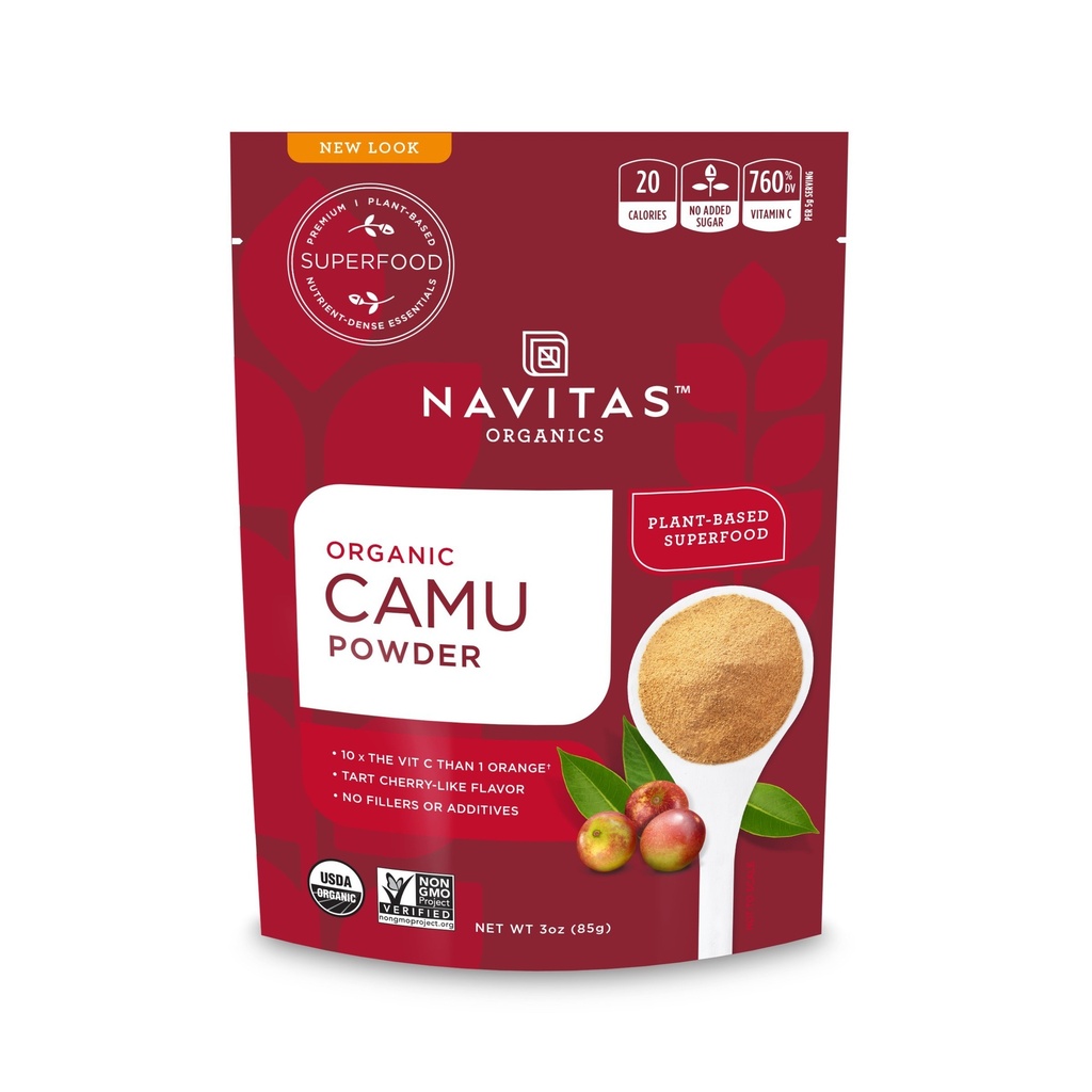Navitas Organics Camu Camu Polvere, 3 oz. Bag, 17 Serve — Organico, Non OGM, Senza Glutine