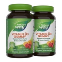 Nature's Way Vitamin D3 Gummies, 2000 IU (50 mcg) per Serving, 120 ct x2 | Gummy Supports Immune Function and Bone Health*, Gluten Free, Plant-Based Pectin, Vegetarian, Mixed Fruit Flavored