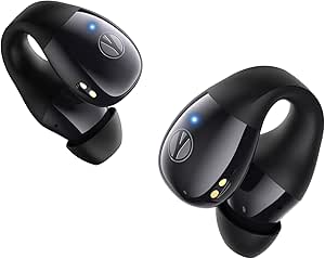 Clip on Earbuds, Open Earbuds Earbuds Wireless Bluetooth 5.4 con Mic, Cuffie Auricolari Aperte con Cassa di ricarica Display LED, 44H Giocare, IP54 Impermeabile, leggero comfort per l'esecuzione di allenamento sportivo (nero)