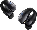 Clip on Earbuds, Open Earbuds Wireless Bluetooth 5.4 mit Mikrofon, Open Ear Kopfhörer mit Ladegehäuse LED Display, 44H Play, IP54 wasserdicht, Leichter Komfort für Laufsport Workout (Schwarz)