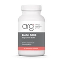 Groupe de recherche sur l'allergie Biotine 5000 Supplément - 5 000 mcg Biotine, Vitamines pour cheveux, peau et ongles, haute dose, capsules végétariennes, hypoallergénique, sans gluten - 60 Compte