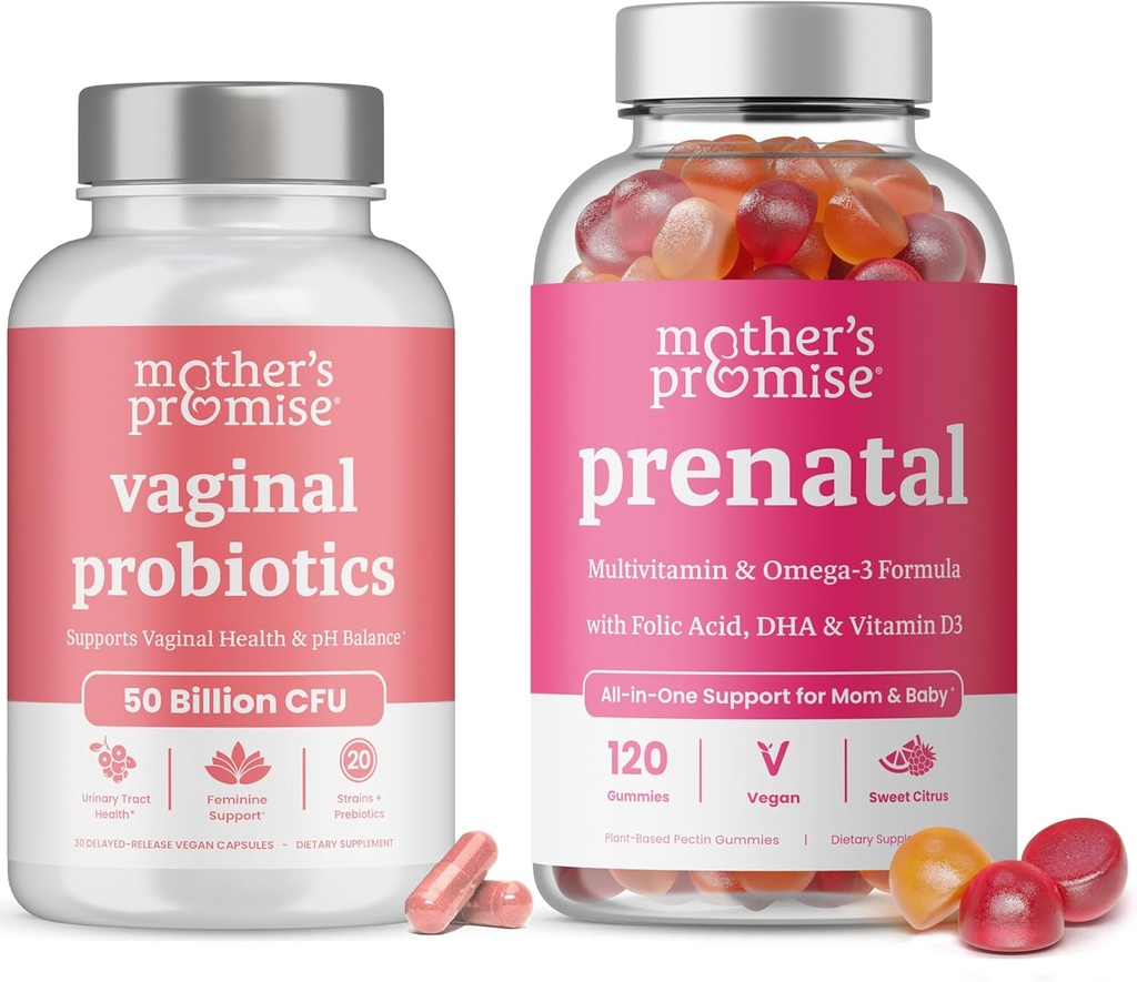 Mutter's Promise Prenatal Vitamin Gummi & Vaginal Probiotika für Frauen Bundle
