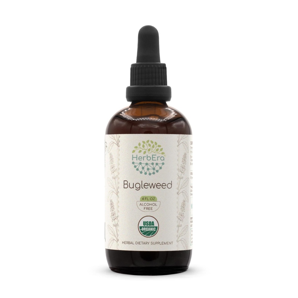 Bugleweed USDA Organic Tincture | Alcohol-Free Extract, Herbal Drops, Respiratory System | Certified Organic Bugleweed (Ze LAN, Lycopus Virginicus) Dried Herb 4 fl oz