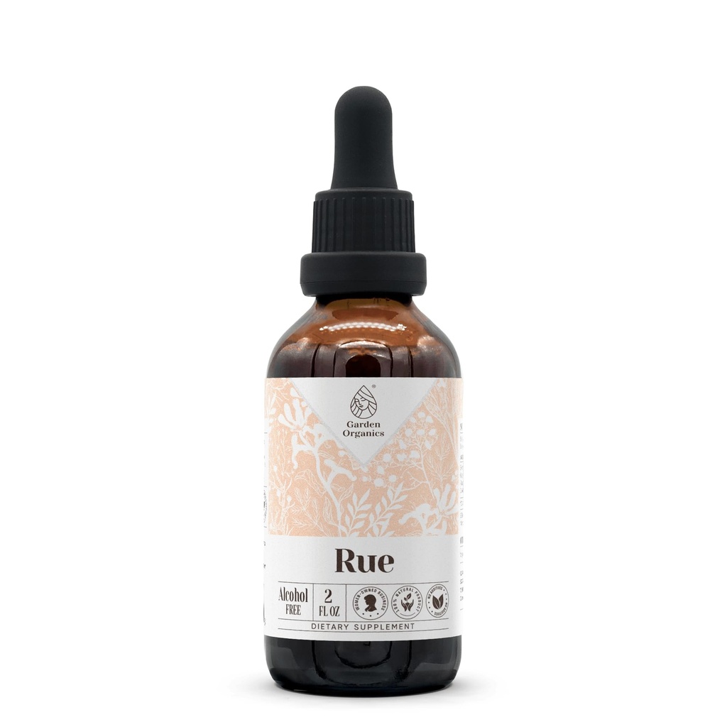 Rue Alcohol-Free Natural Tincture Extract, Immune System Booster, Liquid Drops Made from 100% (2 fl oz)