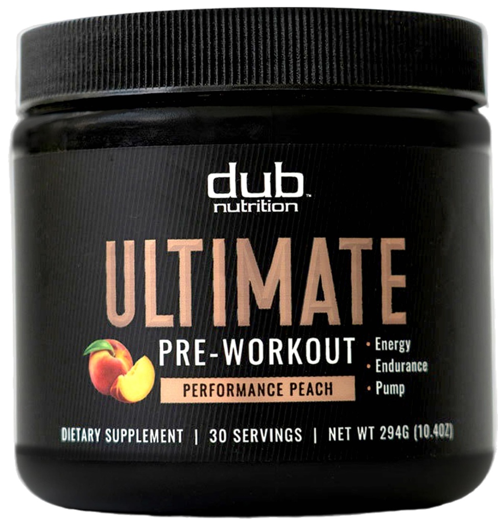 Ultimate Pre-Workout - Performance Peach - 30 Servings | Contains Caffeine, Taurine, L-Citrulline DL-Malate, L-Arginine, Beta-Alanine, Features Electrolytes Blend