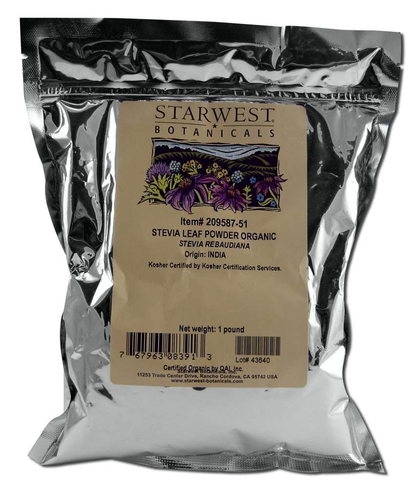 Starwest Botanicals Stevia Leaf Powder Organic Medicinal and Botanical Herbs