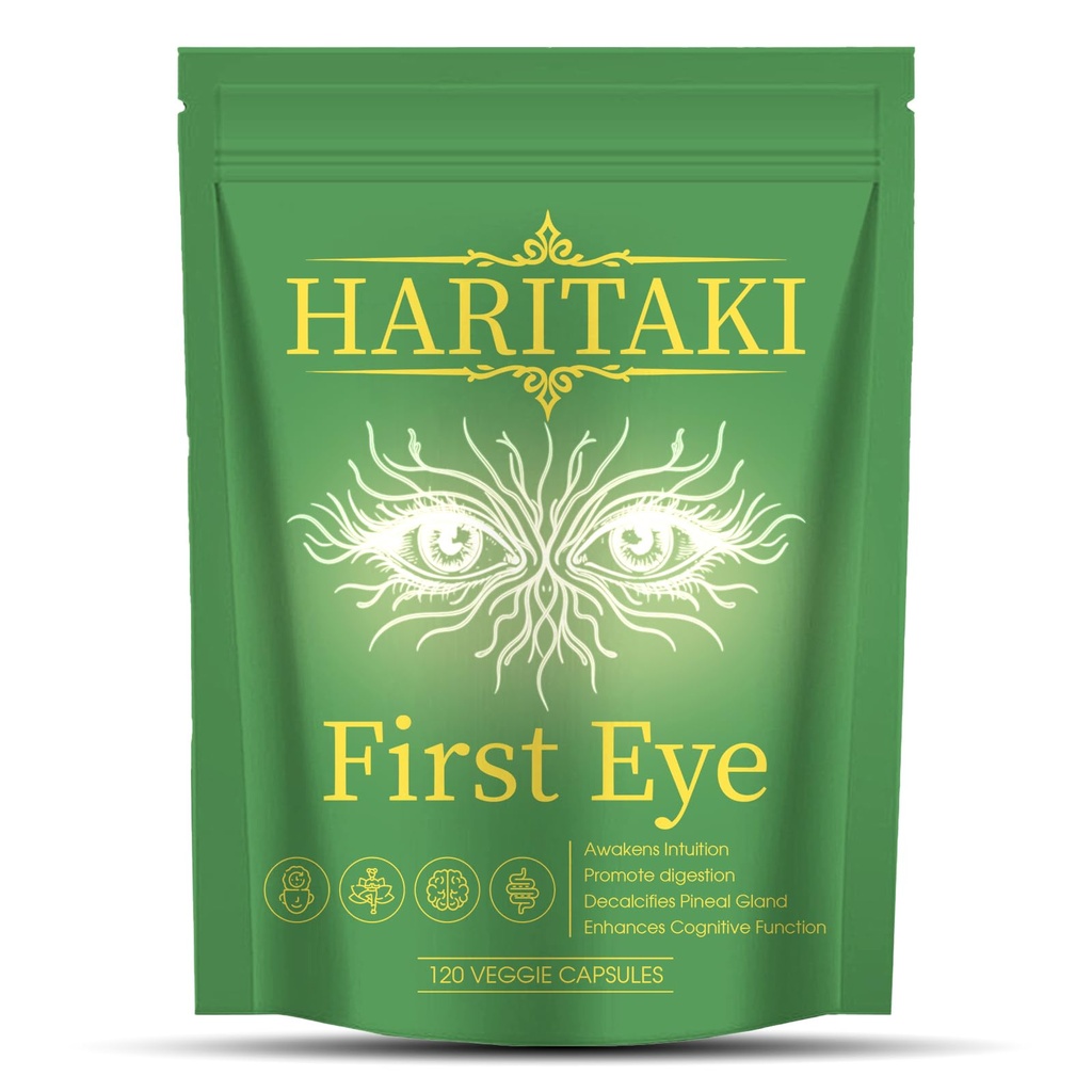 Haritaki First Eye Capsules – Terminalia Chebula Haritaki Supplement for Gut Wellness & Natural Antioxidants, Supports Natural Energy and Daily Focus, Vegan & Gluten-Free, 120 Capsules