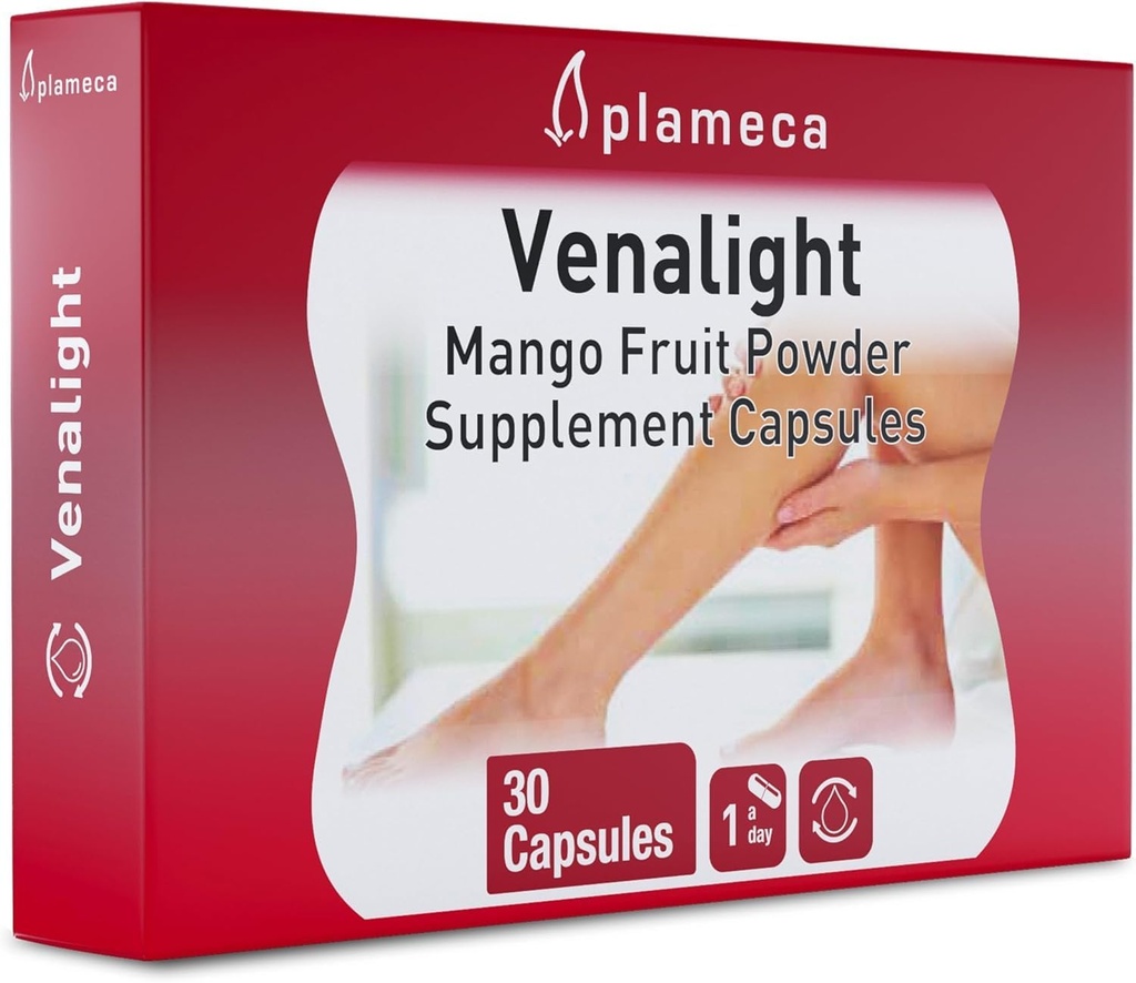 Plameca Venalight Vein Support & Blood Circulation Supplement – Boost Microcirculation in 6 ore – Cavallo Chestnut, Funghi per Spider Veins, Leg Health & Restless Leg Relief - 30 CT