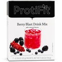 ProtiFit - High Protein Fruit Flavored Powder Drink Mix, 15g Protein, Low Calorie, Sugar Free, Ideal Protein Kompatibel, 7 Portionen pro Box (Berry Blast)