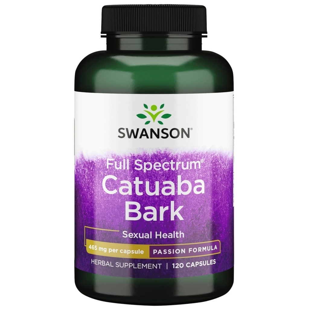 Swanson Passion Products Catuaba Bark 465 Milligrams 120 Capsules
