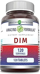 Amazing Formulas DIM (Diindolylmethane) Supplemento | 100 Mg Per Serving | 120 compresse | Non-GMO | Gluten Free | Made in USA