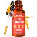 Vitamin B Complex Liquid Drops - Stärke Sublingual Formel, Maximiert Absorption & Boosts Energie - B1, B2, B3, B5, B6, B7, B9, B12 - Natürliche vegane Ergänzung für Immunität (B Complex)
