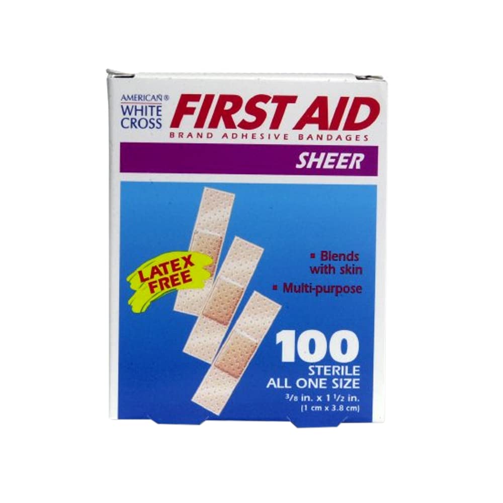 Dukal Sheer Adhesive Bandages 3/8" x 1-1/2" (Box of 100)