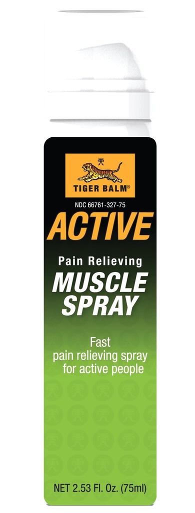 TIGER BALM Active Muscle Spray, 2.53 fl. oz. – Tiger Balm Muscle Rub Spray – Analgesic for Back Discomfort, & More – Relieving for Soreness