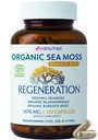 Sea Moss Capsule 1476mg – Pillole di Seamoss Organiche Superfood con Moss di Mare Irlandese, Bladderwrack & Burdock Root | 120 Capsule Vegan per Vitalità, Energy & Skin Support – Made in USA