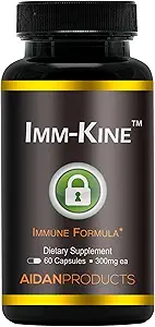 Imm-Kine Advanced Immun Support Supplement, Beta Glucans, Proprietary Immunstimulatory Postbiotic, 60 Kapseln