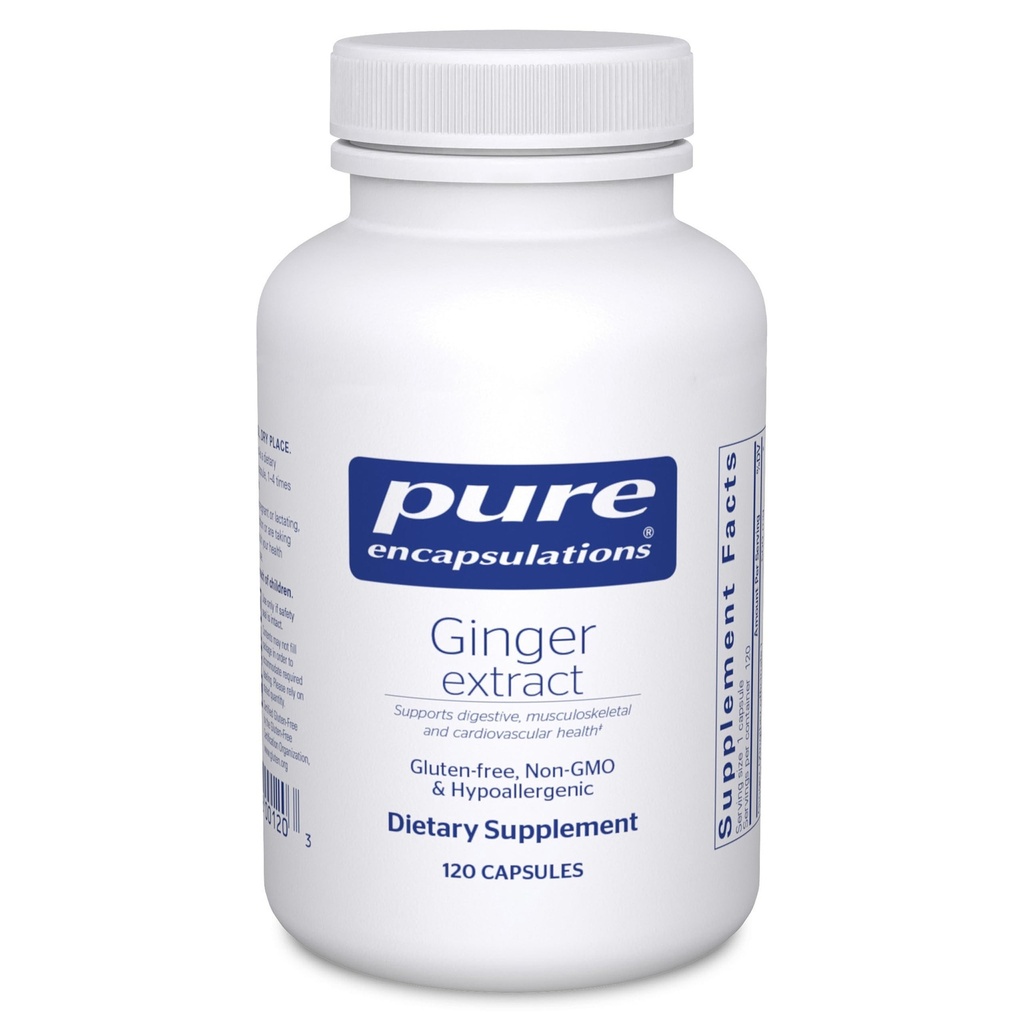 Pure Encapsulations Ginger Extract | Ergänzung zur Unterstützung der Verdauungs-, Muskel- und Herz-Kreislauf-Systeme* | 120 Kapseln