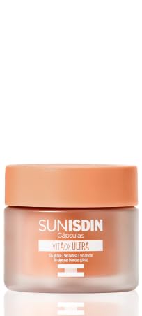 SUNISDIN - Supplemento giornaliero antiossidante per la cura della pelle con vitamina E e A - 30 capsule di softgel
