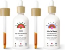 Eventail Rainbo Favorite Bundle, 11:11 Extrait de Champignon Multi + Teinture de Champignon Lion's Mane, Teinture quotidienne de Champignon double extrait pour un support immunitaire complet, Suppléments de Champignon liquide végétalien