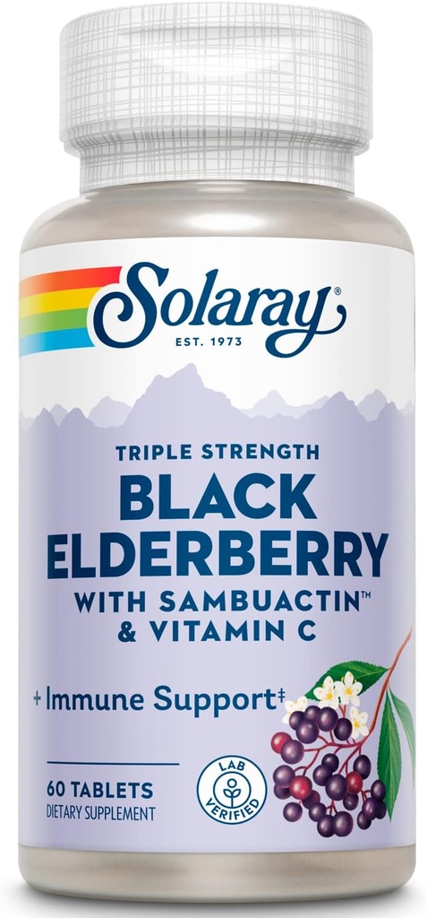 SOLARAY Triple Stärke Sambuactin 1200 mg Tabletten | 60 Zähler