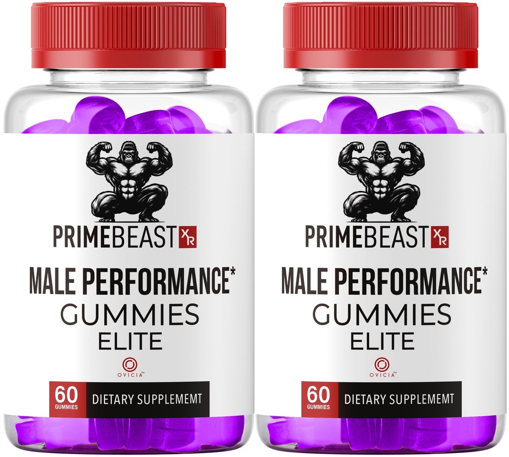 (2 Pack) PrimeBeast XR Gummies - Official Primebeast For Men Gummys With Natural Ingredients, Advanced Premium Vitamins Support Maximum Strength for Wellness & Overall Health, 120 Gummies for 2 Months