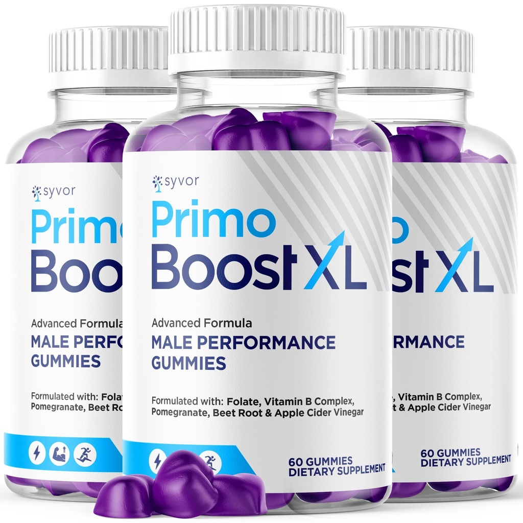 (3 Pack) Primo Boost XL Gummies, Official Primo Boost XL (180 Gummies)