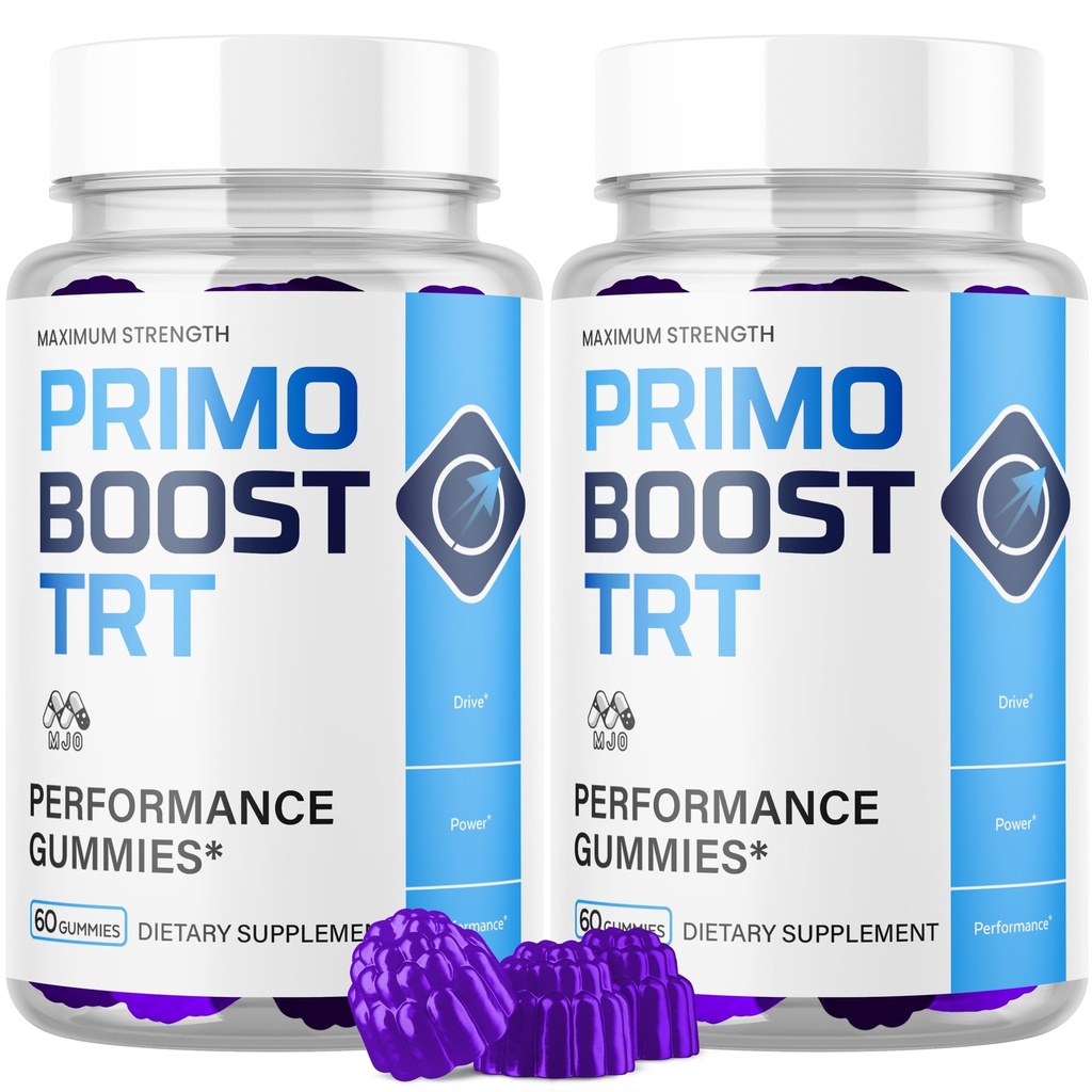(2 Pack) Primo Boost TRT Gummies, Official PrimoBoostTRT Gummys with All Natural Ingredients, Advanced Formula Gummy for Optimal Health Support with Premium Active Lifestyle Vitamins (120 Gummies)